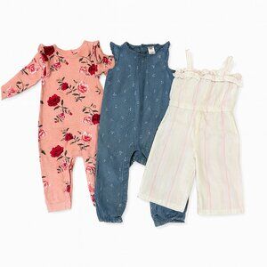 Lot of 3 Items - Size 18-24 Months - Onesie Outfits - Pink, Blue, White